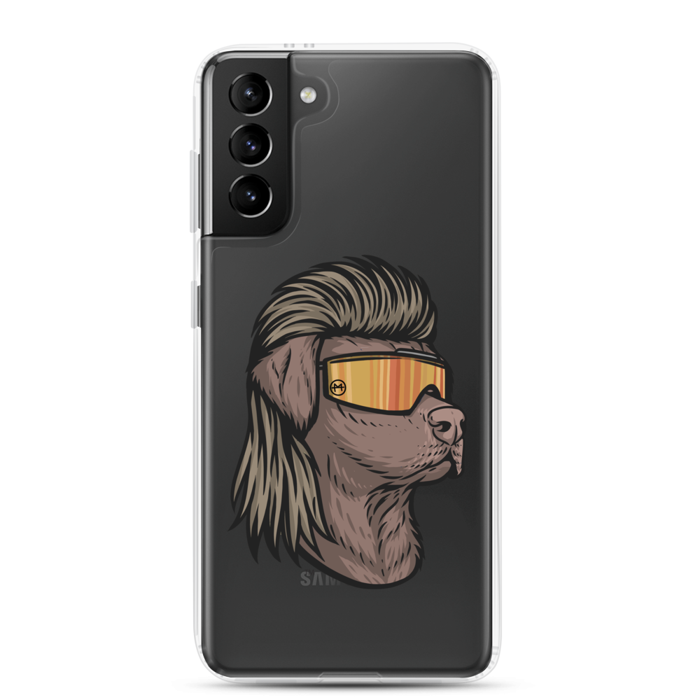 Chocolate Lab Mullet Samsung Case - Clear