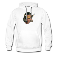 Bull Mullet Premium Hoodie - white