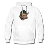 Bull Mullet Premium Hoodie - white