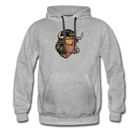 Bull Mullet Premium Hoodie - heather gray