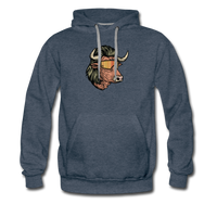 Bull Mullet Premium Hoodie - heather denim