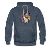 Eagle Mullet USA Premium Hoodie - heather denim