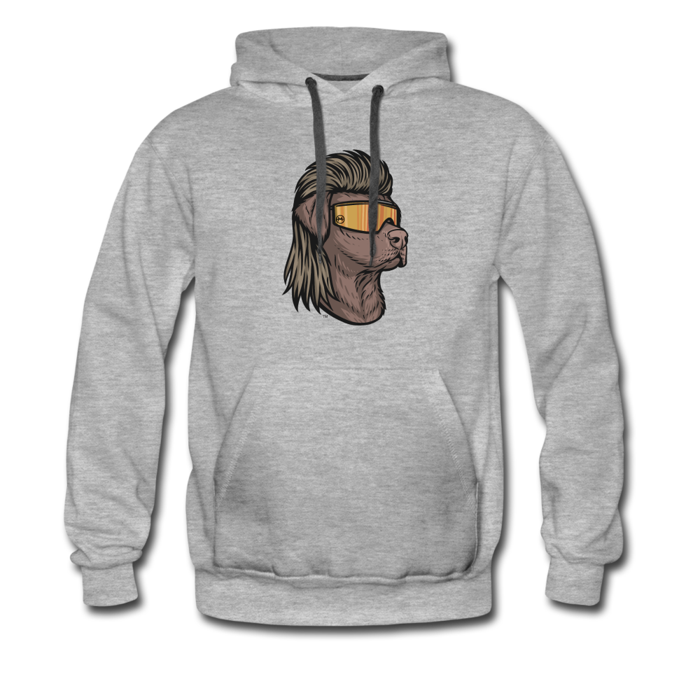 Chocolate Lab Mullet Premium Hoodie - heather gray