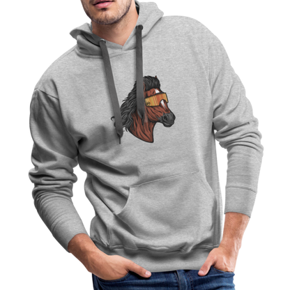 Horse Mullet Premium Hoodie - heather gray