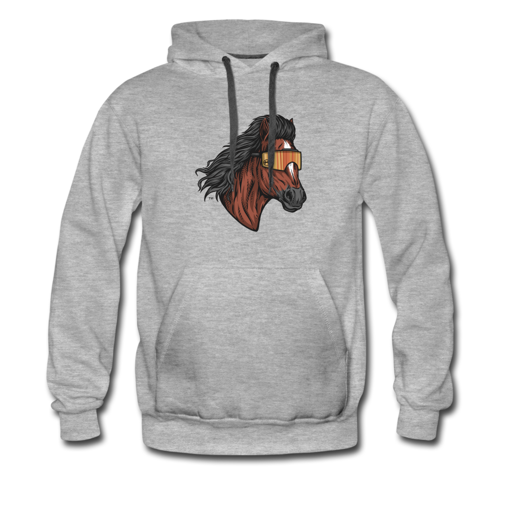 Horse Mullet Premium Hoodie - heather gray