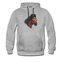 Horse Mullet Premium Hoodie - heather gray