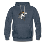 Shark Mullet Premium Hoodie - heather denim