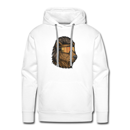 Bear Mullet Premium Hoodie - white