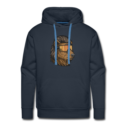 Bear Mullet Premium Hoodie - navy