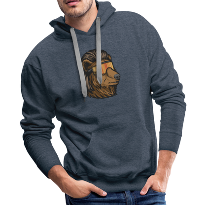 Bear Mullet Premium Hoodie - heather denim