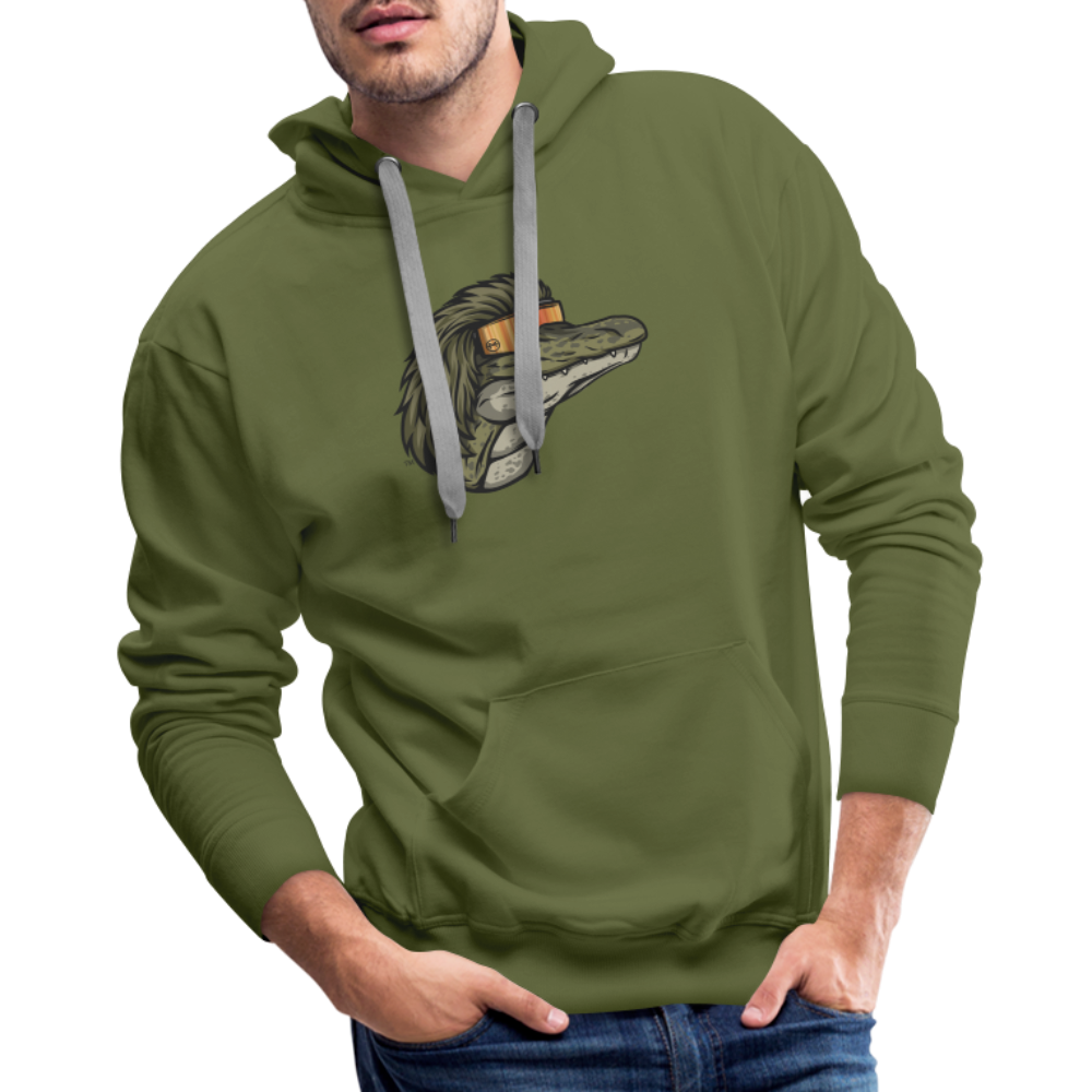 Gator Mullet Premium Hoodie - olive green