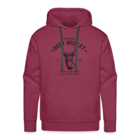 The Original Deer Mullet Motto Premium Hoodie - burgundy