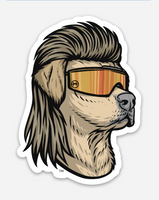 Yellow Lab Mullet Sticker